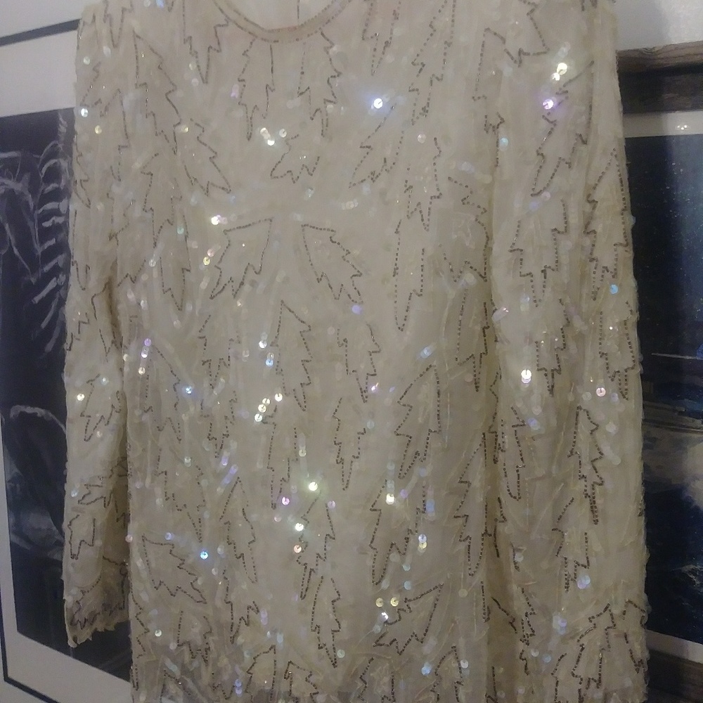 Wintery sequins blouse